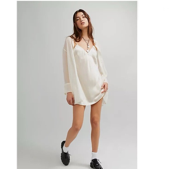 Free People Renata Slip Dress Set in Meridian Moon - Picture 12 of 12